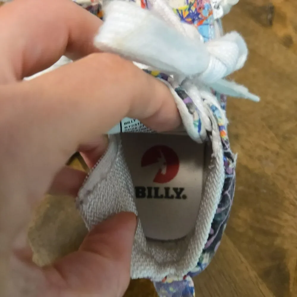 BILLY Toddler Boy Girl 6 High Top Sneakers Paint Splatter Zipper Adaptive Shoes